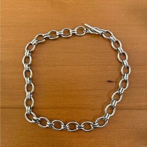 Brandy Melville Silver Oval Link Choker Necklace